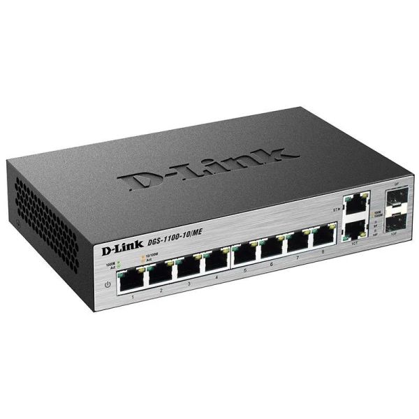 Коммутатор D-link DGS-1100-10/ME/A2A 10x100 Мбит/сек, 1000 Мбит/сек, управляемый