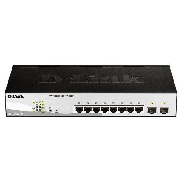 Коммутатор D-link DGS-1210-10P/F3A 8x14.88 млн. пакетов/с, настраиваемый