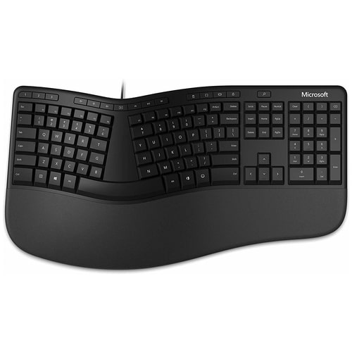 Клавиатура проводная Microsoft Ergonomic for Business черный