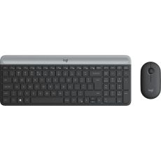 Мышь+Клавиатура Logitech MK470 беспроводной (радиоканал), черный/серый / черный, [920-009204]