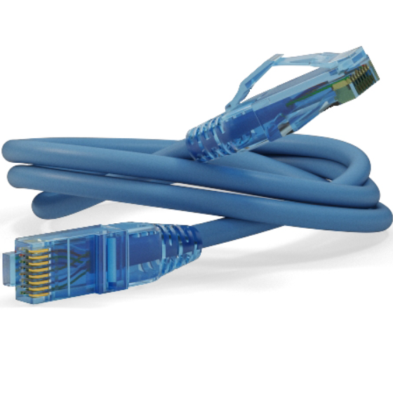 Патч-корд HyperLine PC-LPM-UTP-RJ45-RJ45-C6-3M-LSZH-BL 3 м, синий