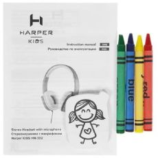 Проводная гарнитура Harper KIDS HN-302 оранжевый/синий