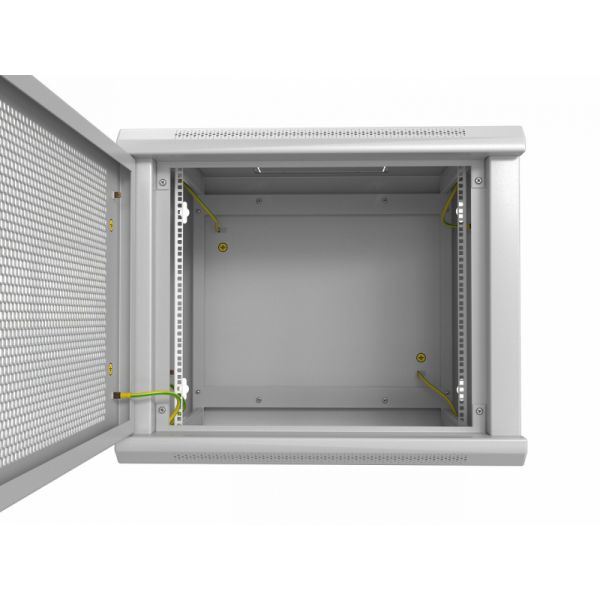 Шкаф коммутационный HyperLine TWL-1566-SD-RAL7035 серый